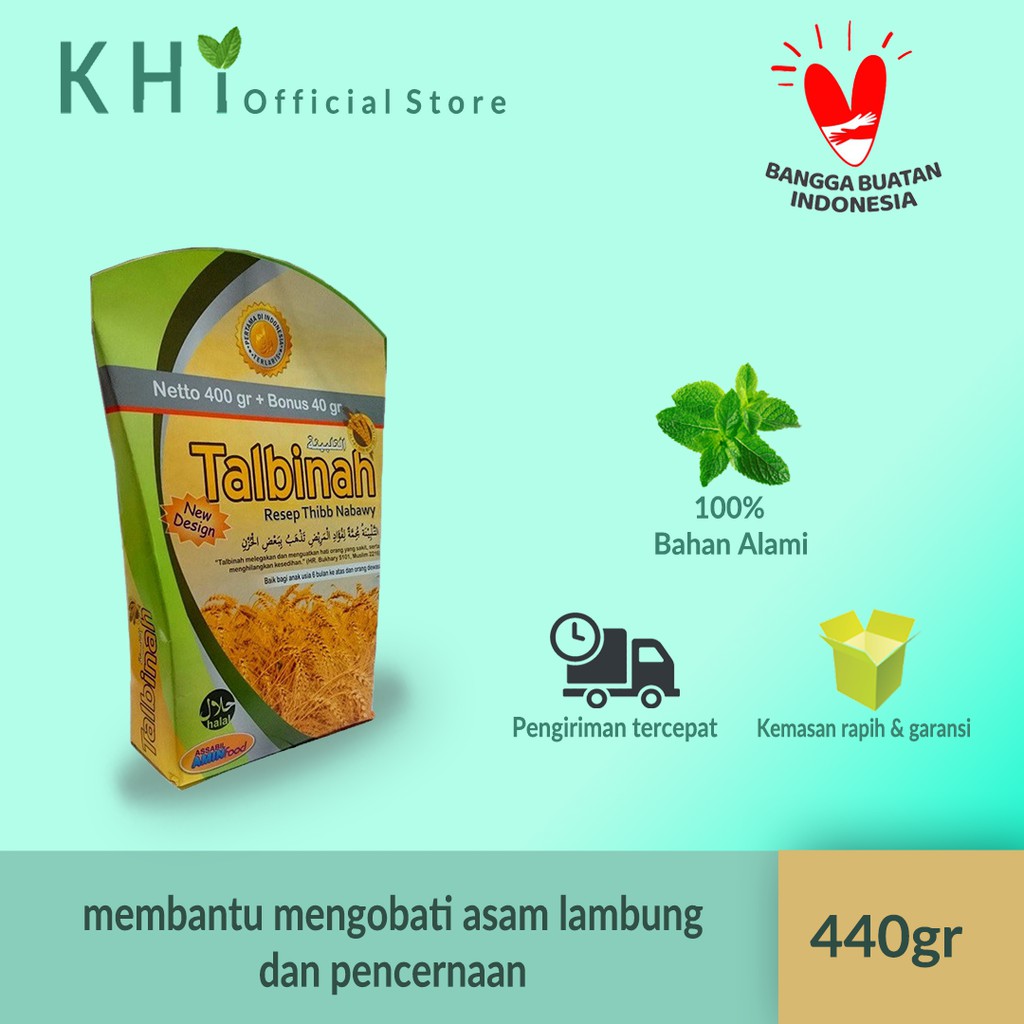 

talbinah resep thibb nabawy 400gr + 40gr, tepung