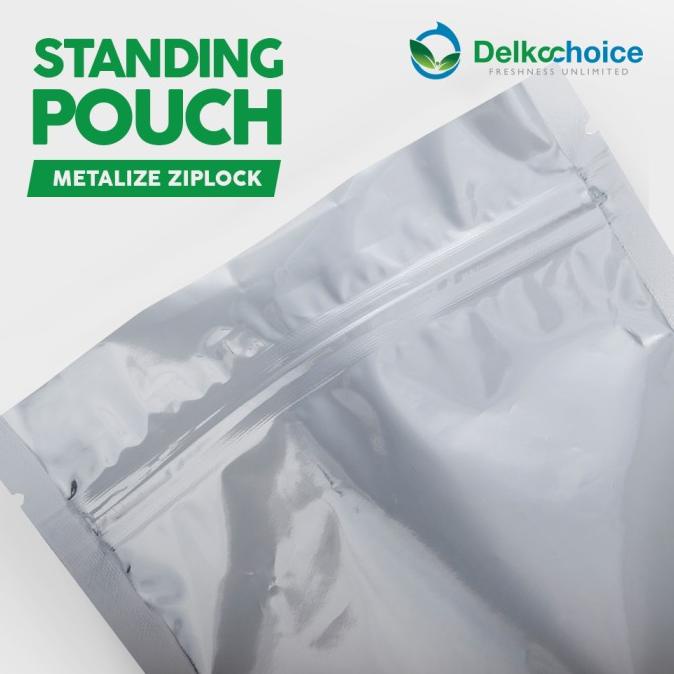 STANDING POUCH KOMBINASI ZIPLOCK METALIZED DELKOCHOICE 10X17