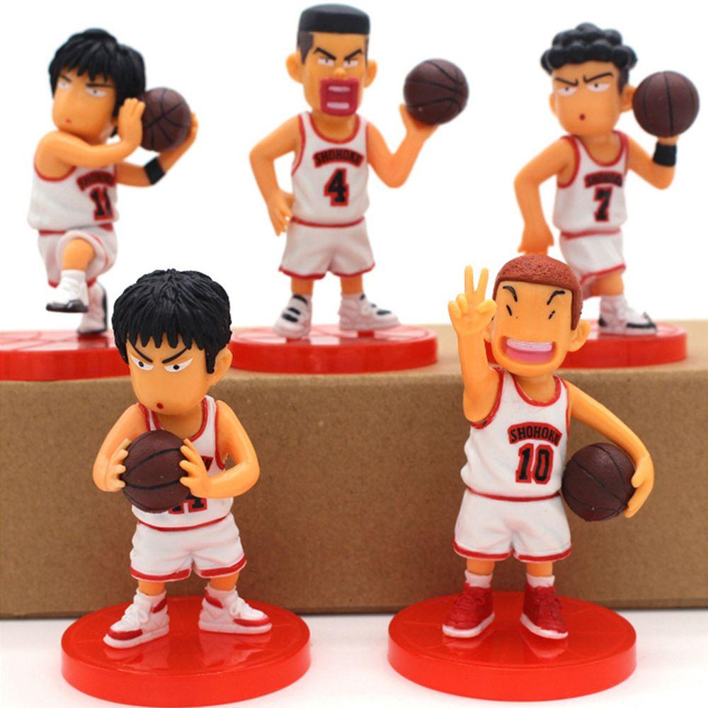 Suyo 5pcs / set Mainan Action Figure Karakter Kartun SLAM DUNK Rukawa Untuk Dekorasi Mobil