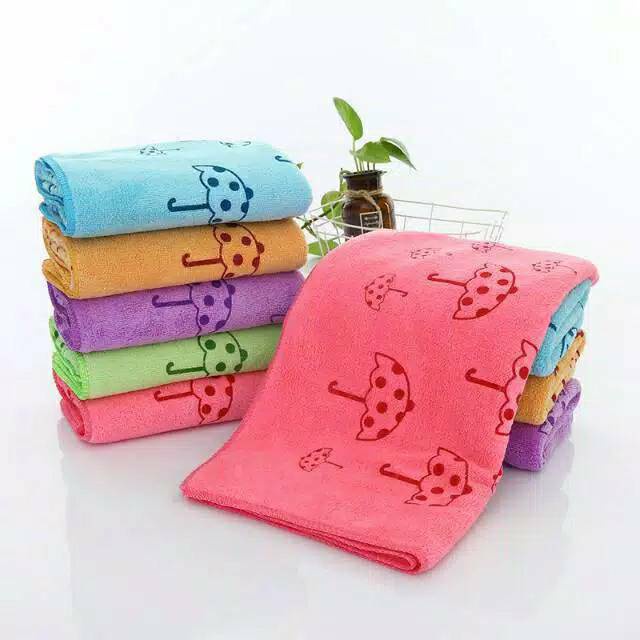 Handuk Bayi Microfiber Premium / Handuk Anak Premium Motif Hewan Kualitas Import 50 X 100 Handuk Besar 70 x 140cm 35 X 75 Kecil