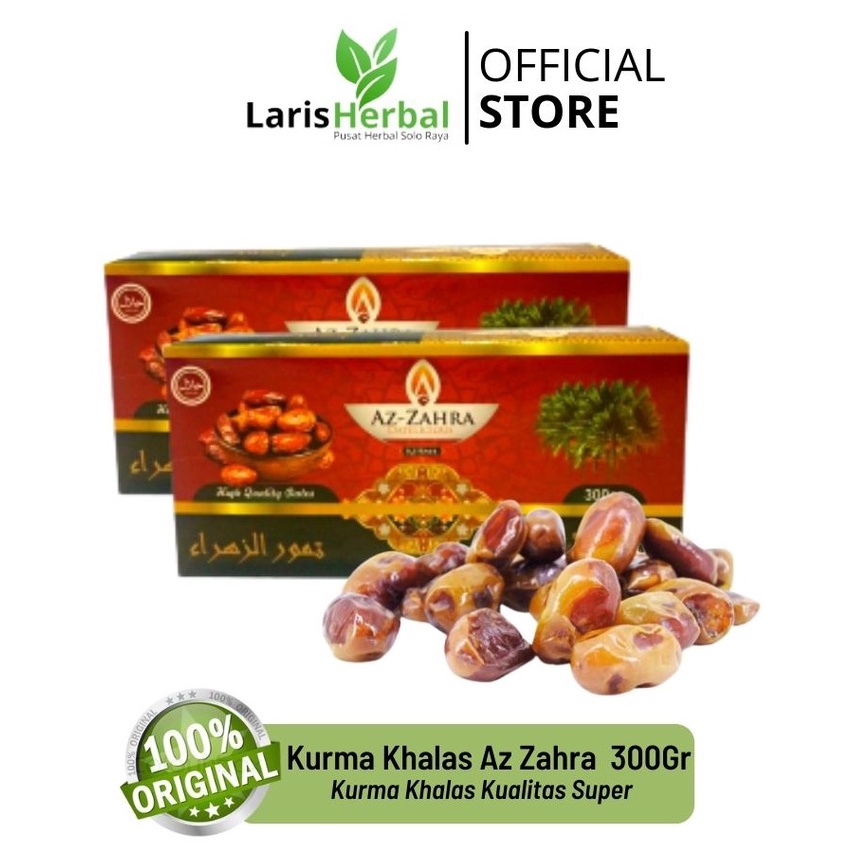 

ORIGINAL AZ ZAHRA Kurma Khalas 300Gr | Kurma Kualitas Super