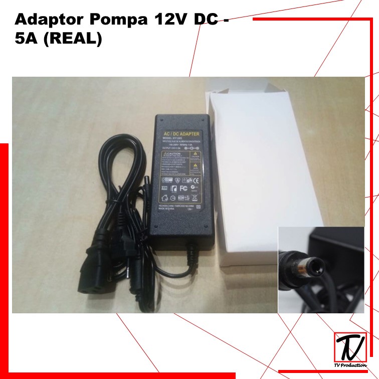 Adaptor Pompa 12V DC - 3A/5A/6A/8A/10A (Real)