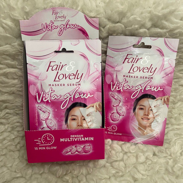 [GROSIR] Fair and lovely vitaglow sheet mask 20gr BUY 1 GET 1