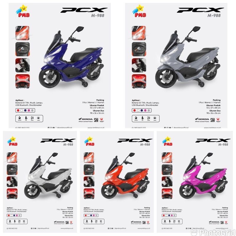 Sepeda Motor Listrik Accu PMB Raid M 988 PCX / Sepeda Motor Listrik Accu PMB M988 Model Honda PCX
