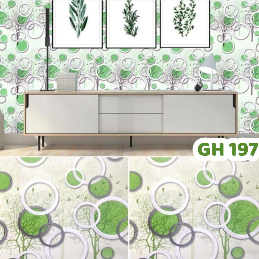 Wallpaper Stiker Dinding Wallpaper Aesthetic Elegan Wallpaper Ruang Tamu ALL MOTIF DENGAN TEMA WARNA HIJAAU