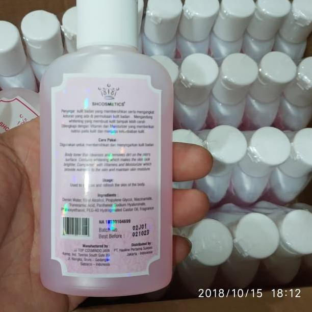 NWT SH TONER BADAN SH COSMETICS ORIGINAL BPOM .