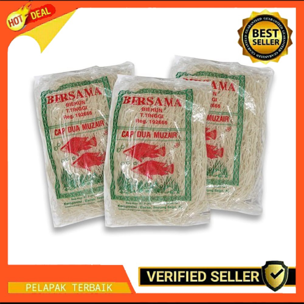 

PROMO PER 3 PCS BIHUN MEDAN CAP DUA IKAN MUJAIR 300 GRAM