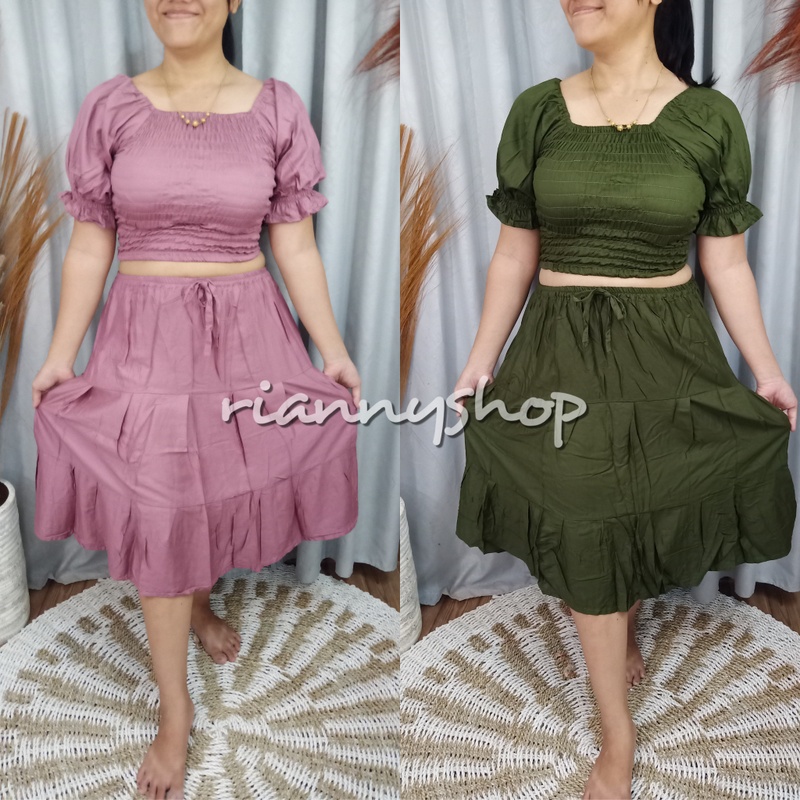 ONE SET SABRINA CROP TOP ROK CANDA