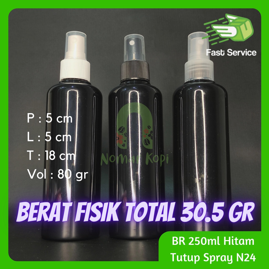 BOTOL 250ml BR AMBER SPRAY PET TEBAL PET TEBAL HANDSANITIZER PARFUME KOSMETIK