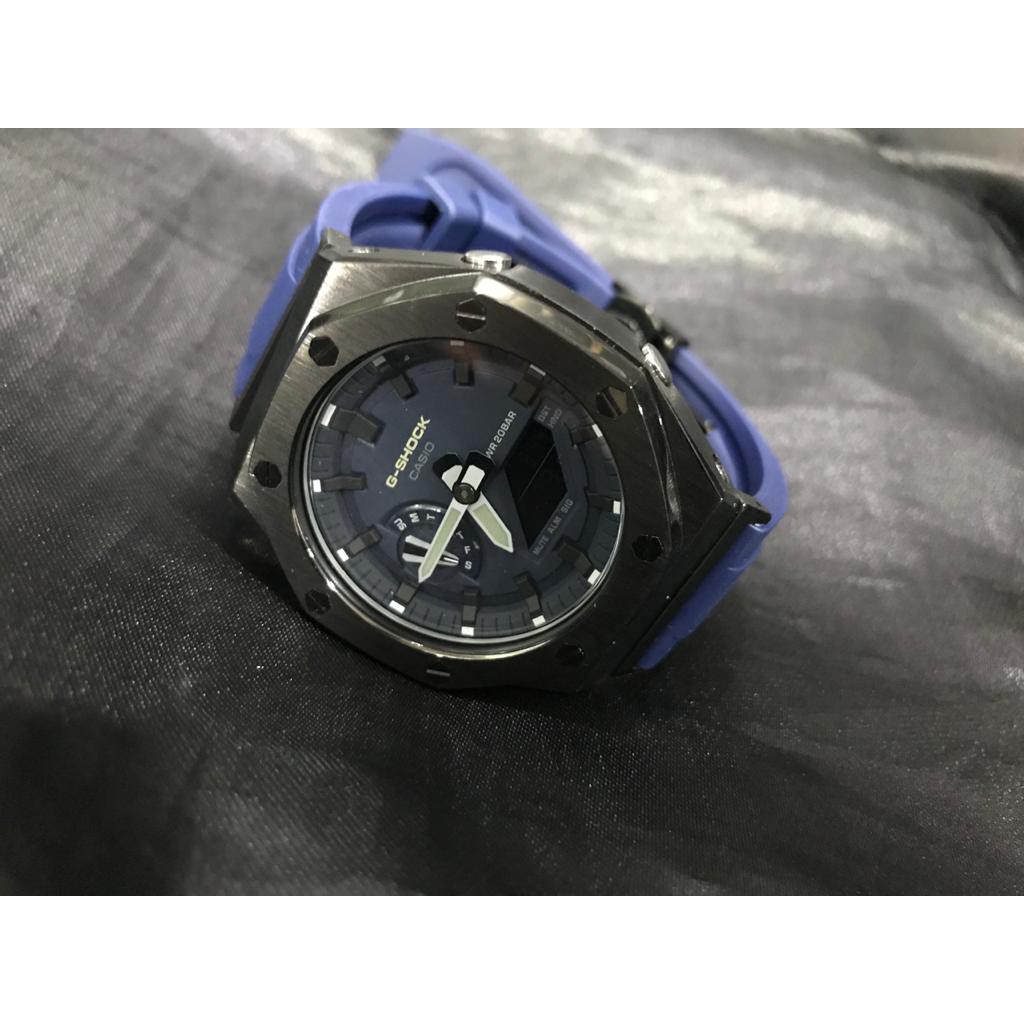 Bezel Metal GA-2100 / GA-2110SU Rubber Blue Black