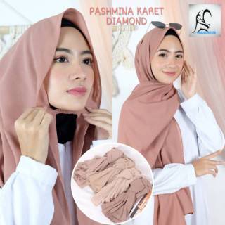  Jilbab  pashmina  karet  diamond pashmina  karet  tali 