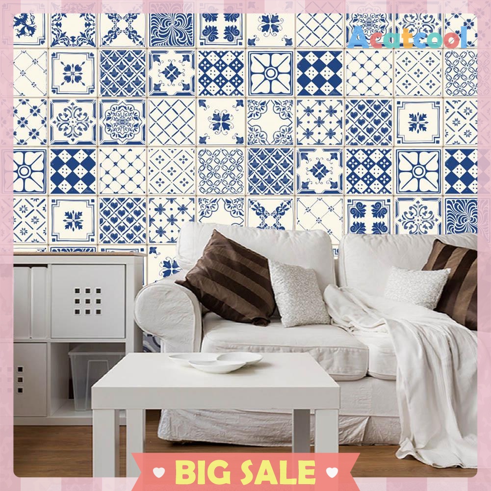 20pcs Waterproof Tiles Mosaic Wall Sticker Kitchen Bathroom Adhesive Decor