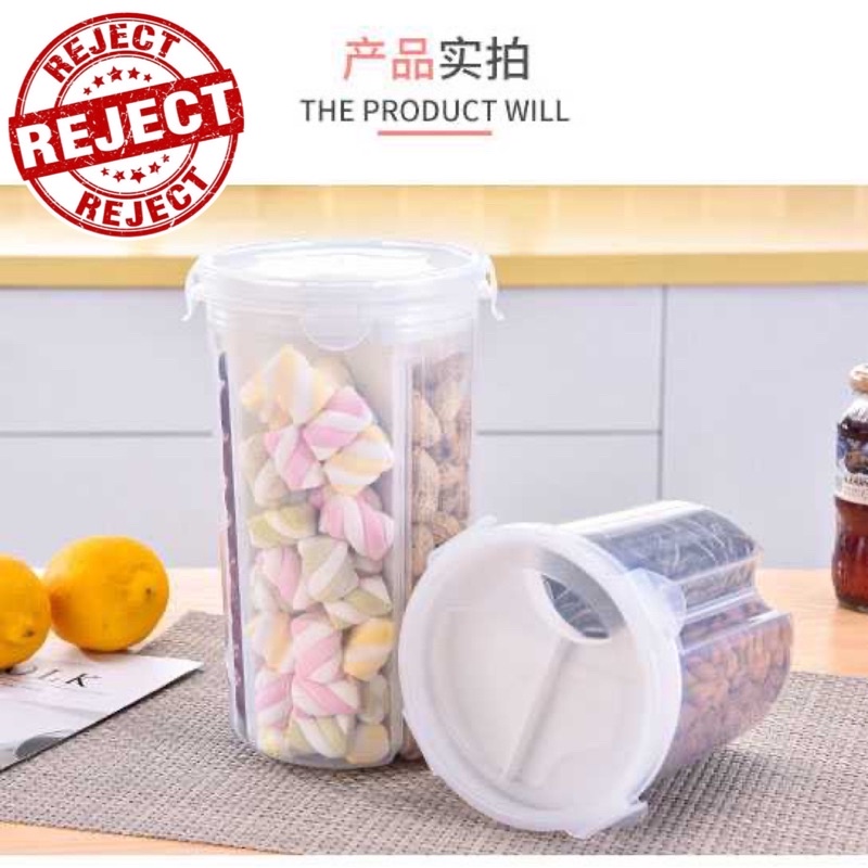 [OBRAL RIJEK] Toples Penyimpanan Beras Sereal Oats Storage Jar 4 Slot - FSC1