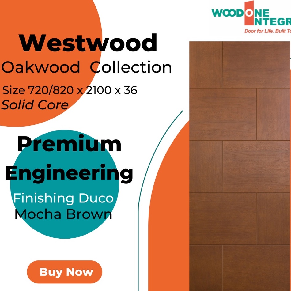 Pintu Woodone Integra Premium Engineering tipe WESTWOOD SOLID core