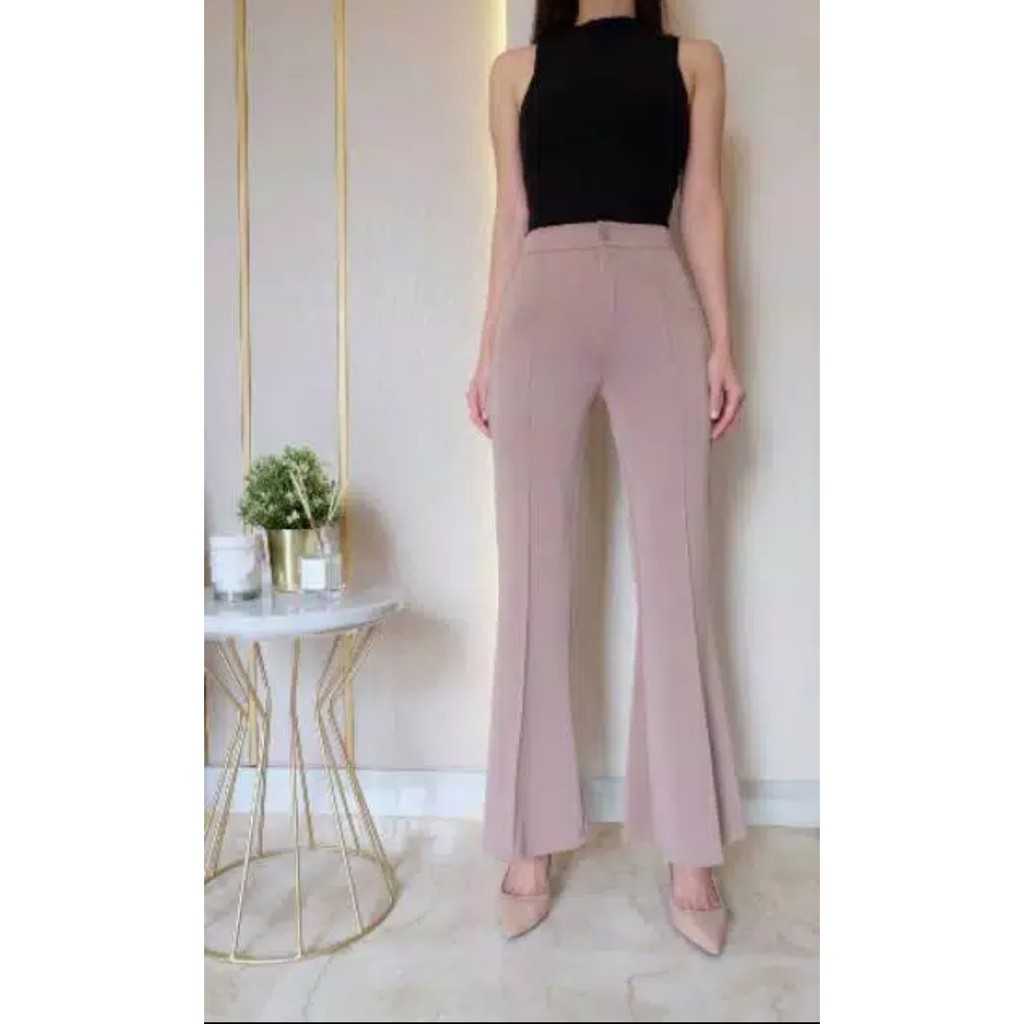 WF STORE - Wide leg scuba pants 1855 / celana cutbray