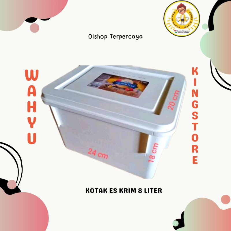 BOX/ KOTAK ES KRIM 8 LITER BATAM MURAH