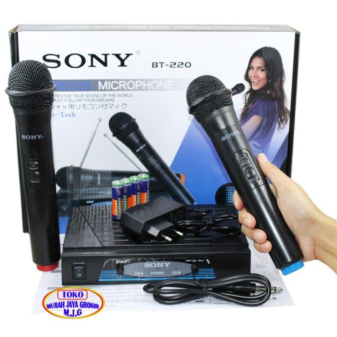 Mic Wireless Sony BT-220 Microphone Tanpa Kabel Set / Mik SONY Wairles
