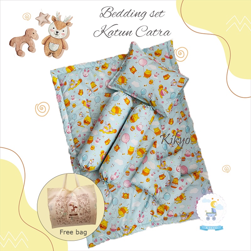 Bedding set baby pooh baloon / baby bedding / bedding baby / set bedding bayi / selimut bayi / bedcover baby