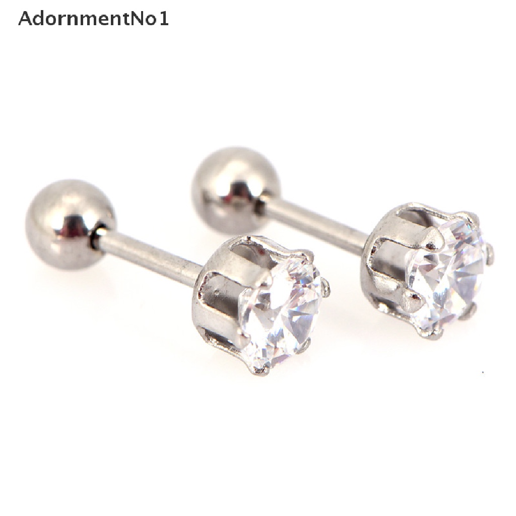 (AdornmentNo1) 1 Pasang Anting Tusuk Bahan Titanium Steel Untuk Wanita