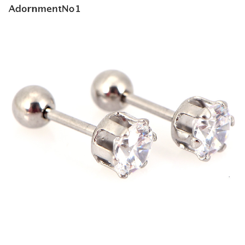 (AdornmentNo1) 1 Pasang Anting Tusuk Bahan Titanium Steel Untuk Wanita