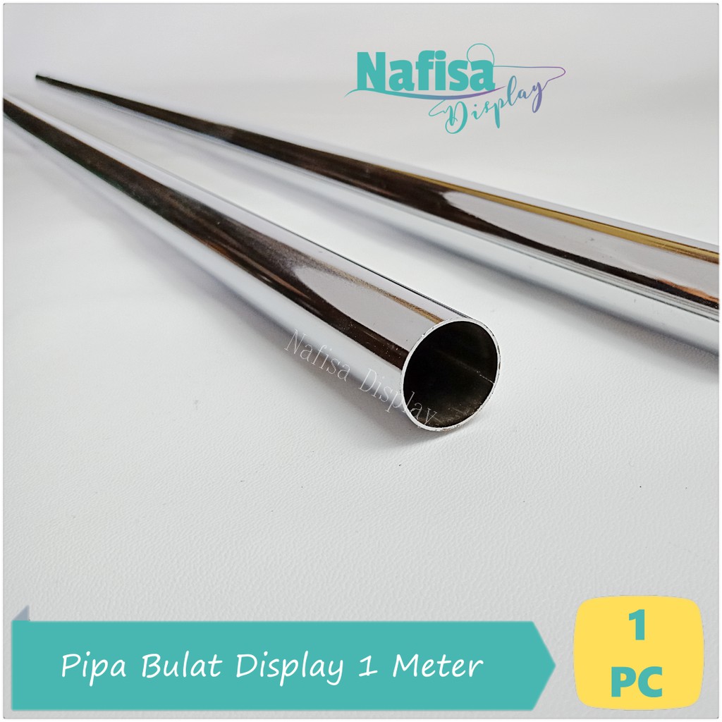 Pipa Bulat Besi Panjang 1 Meter D 2,5 Cm Perlengkapan Display Toko Nafisa PPB