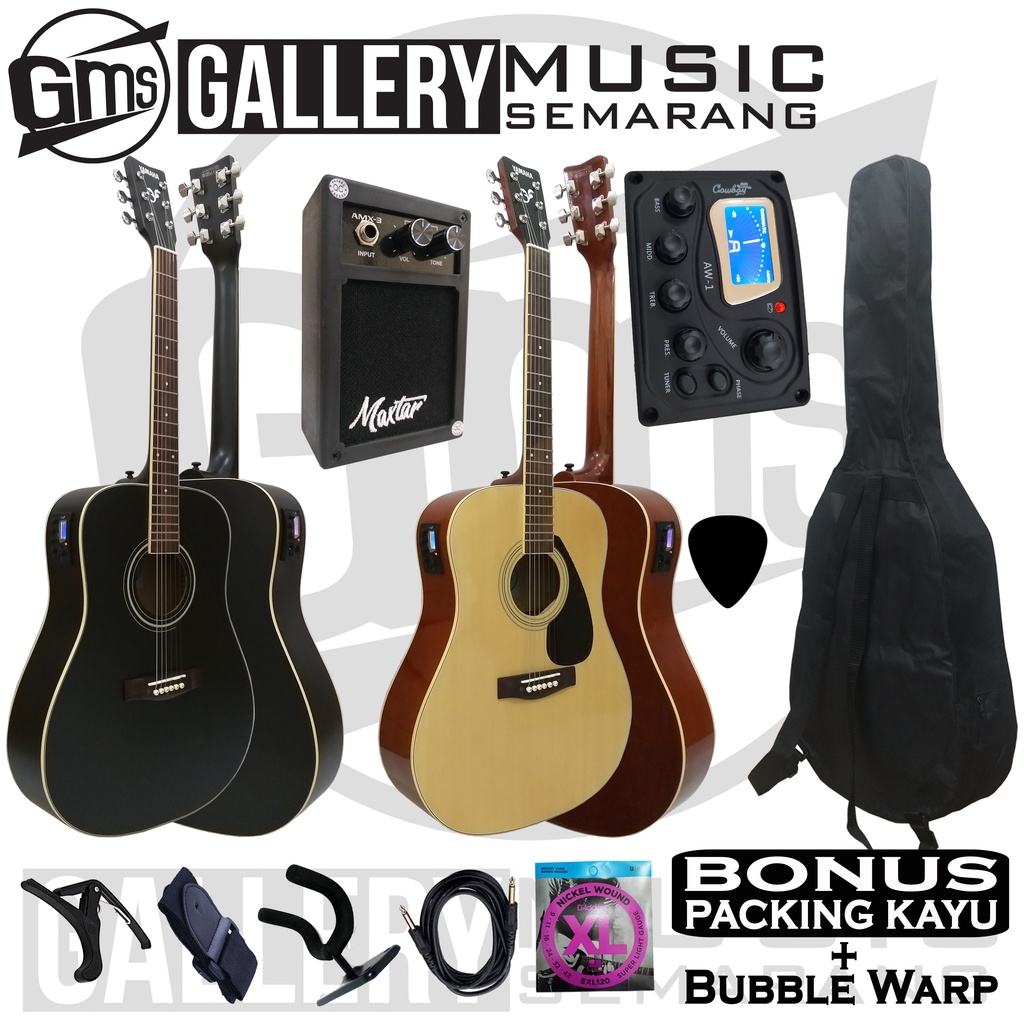 Gitar Akustik Elektrik F310 Equalizer Tuner Cowboy AW-1 Custom Paket Super Komplit