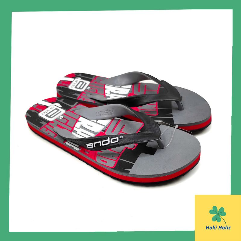 Sandal Ando Leo - Sandal Jepit Distro Termurah Ukuran 38-42 / Sandal Jepit Tahan Air Warz