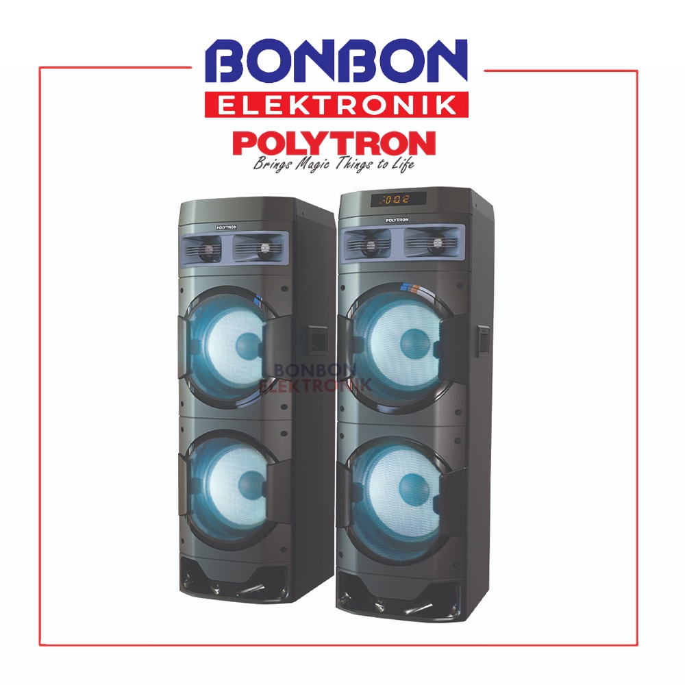 POLYTRON Bluetooth Speaker Aktif PAS 10DF22 Karaoke 10 Inch