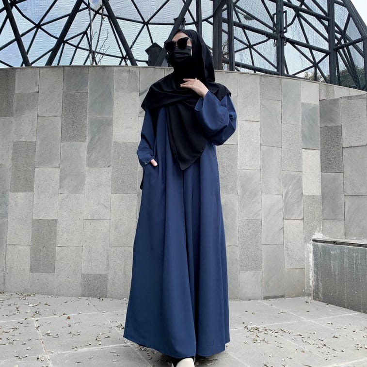 Abaya Polos Wanita Umroh Gamis Abaya Arab Busui Abaya Hitam Polos
