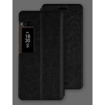 MOFI Flip Leather Case Meizu Pro 7 Plus Bahan Kulit Stand Cover