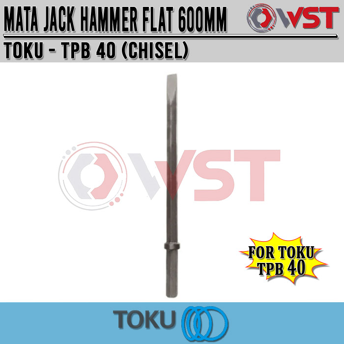 Mata Jack Hammer Gepeng / Flat Chisel TOKU TPB40 600mm / 600 mm