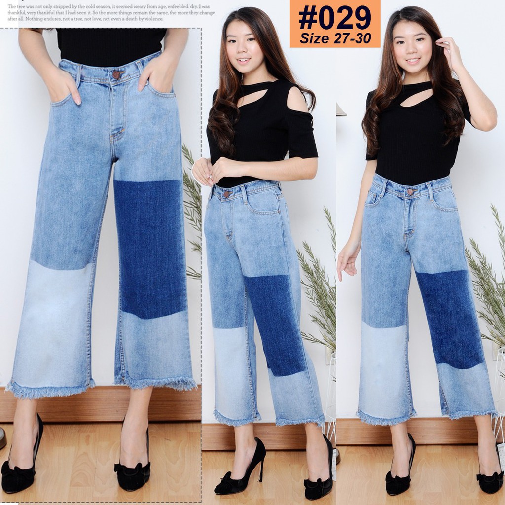 MC girl Celana Jeans Kulot Rawis 7/9 Wanita