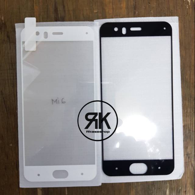 Tempered glass xiaomi mi 6 mi6 full cover anti gores screen guard kaca