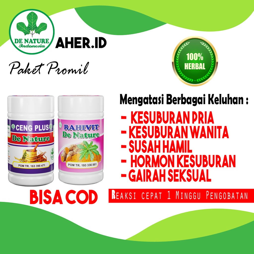 Obat Promil  Untuk Istri Dan Suami Satu Set Herbal De Nature