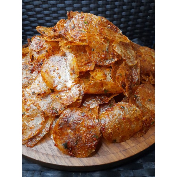

kripik beling bulat 100 gram/ kripik kaca pedas daun jeruk