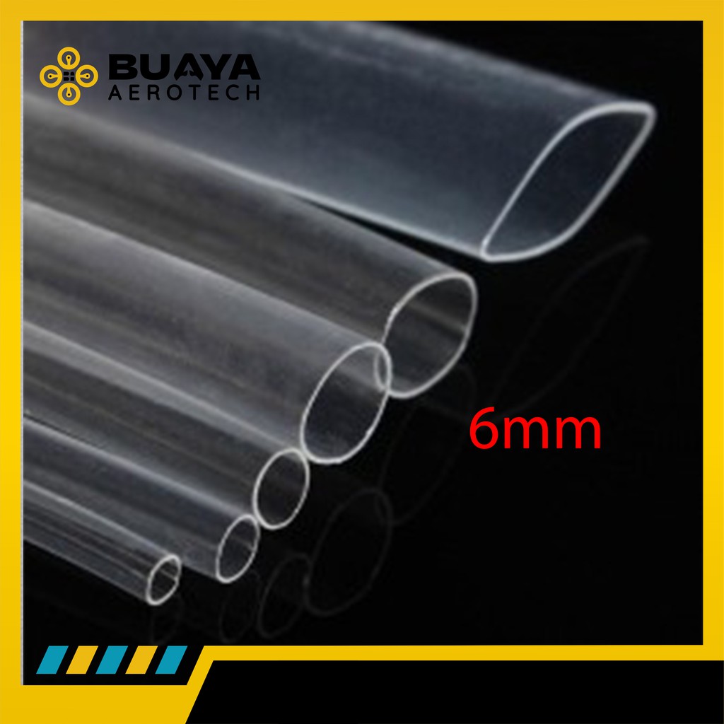 Heatshrink Tube Ecer 8mm selongsong Kabel Bakar Bening Heat Shrink