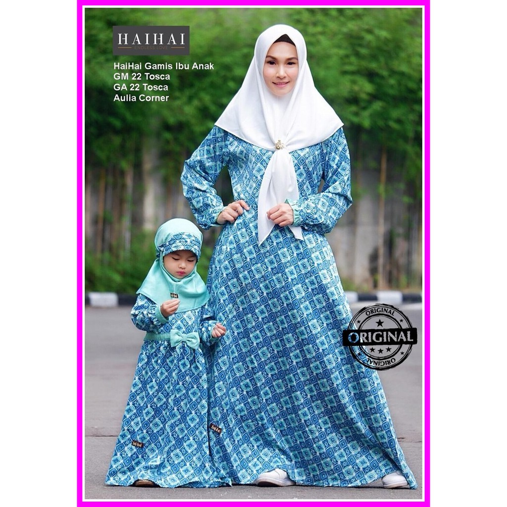 TERBARU MURAH Gamis Syari HaiHai GM 22 GA 22 Tosca