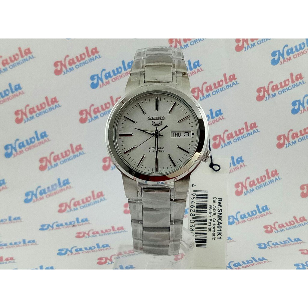 Seiko 5 Automatic SNKA01K1 White Dial - Jam Tangan Pria SNKA01