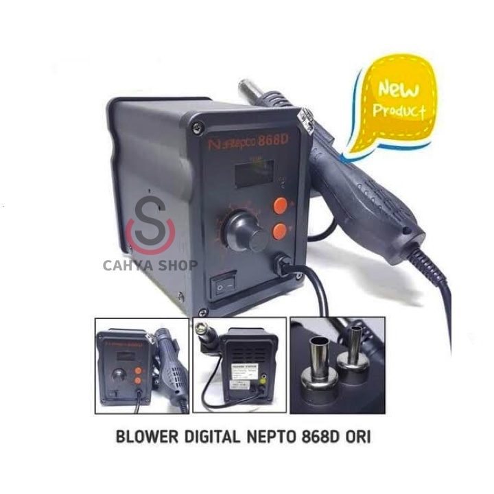 Hot Gun Solder Uap Blower NEPTO 868D Digital Original