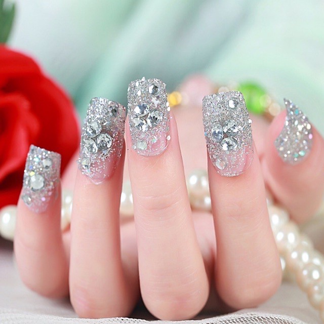 Kuku Palsu 【 A112， lem sticker】Nikah Wedding False Nailart Pengantin Tangan