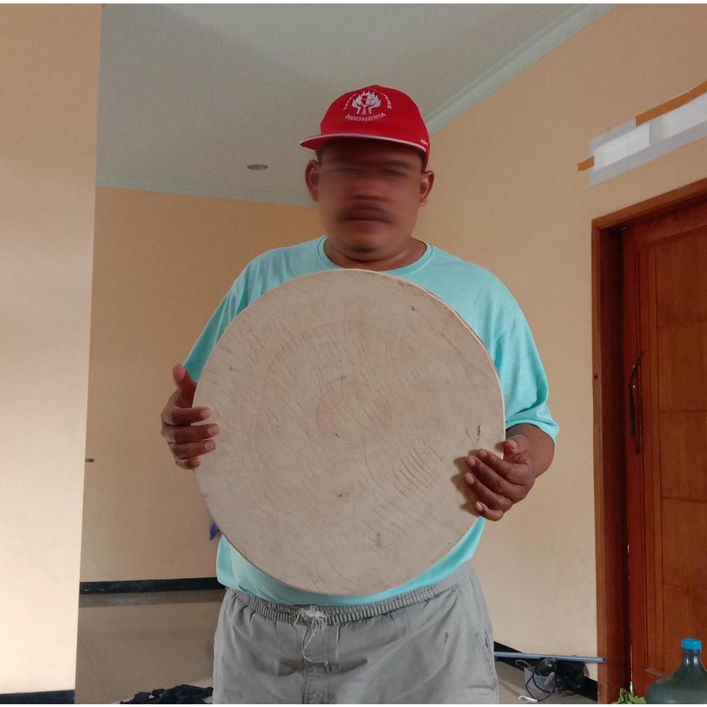 40cmtalenan - talenan daging - talenan kayu - talenan ayam - cutting board - papan talenan - talenan