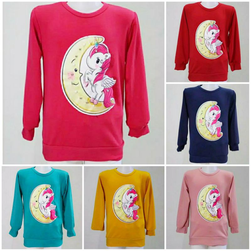 kaos anak perempuan sweater anak perempuan kaos lengan panjang perempuan