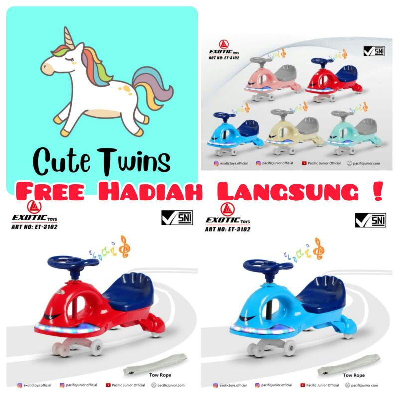 SWING CAR EXOTIC ET-3102 RIDE ON