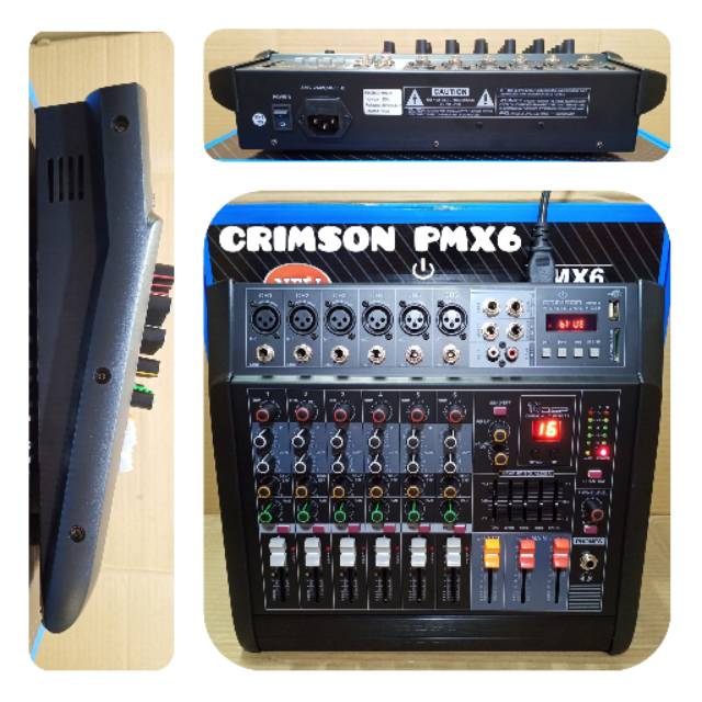 MIXER AUDIO 6 CHANNEL CRIMSON PMX6 PROFESIONAL DSP DIGITAL EFFECT
