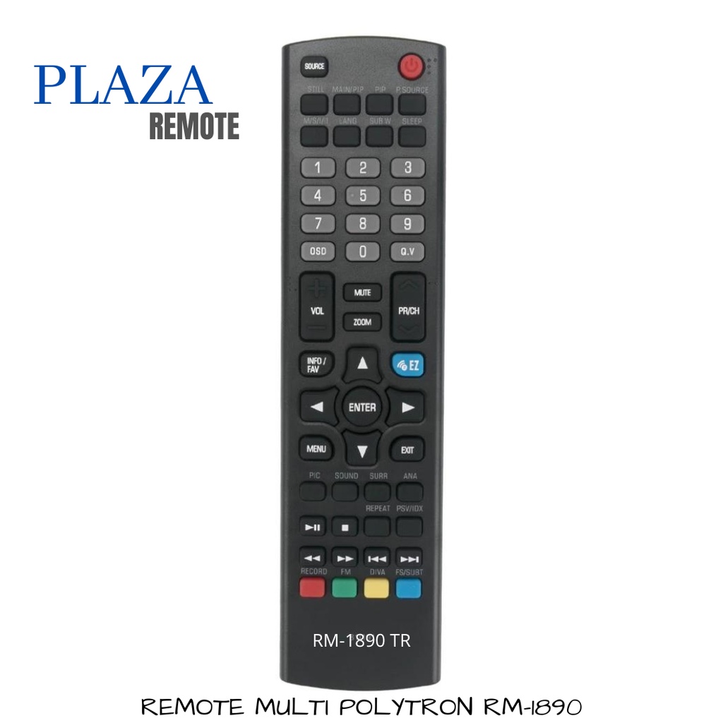 Remot / Remote Multi Chung he TV POLYTRON LCD LED RM-1890TR / ecer dan grosir