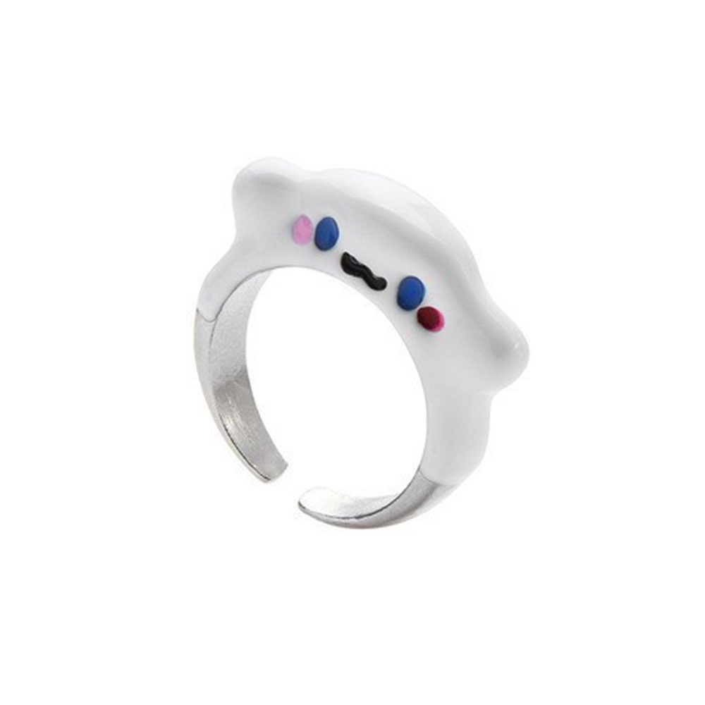 【COD Tangding】Cincin Open Ring Adjustable Model Telinga Anjing / Kucing Lucu Untuk Wanita