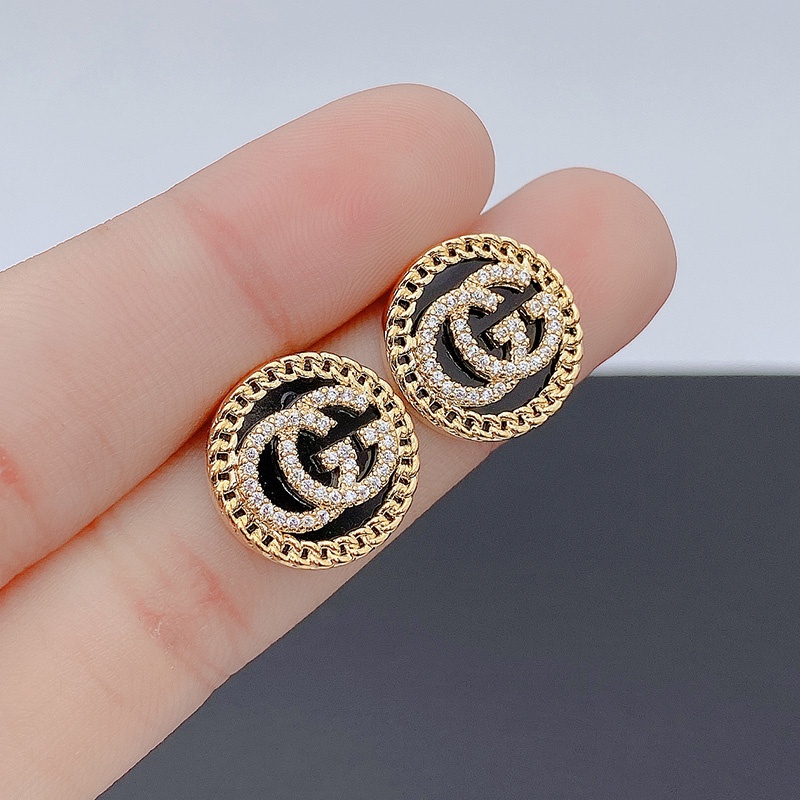 Anting Huruf G vintage Bulat Untuk Wanita Aksesoris Telinga Korea