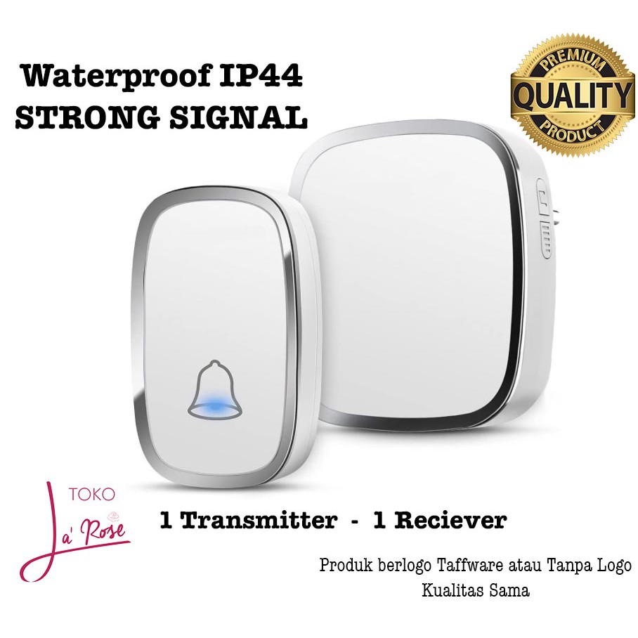 Bel Rumah Anti Air Wireless Door Bell Waterproof Bel Pintu Tanpa Kabel