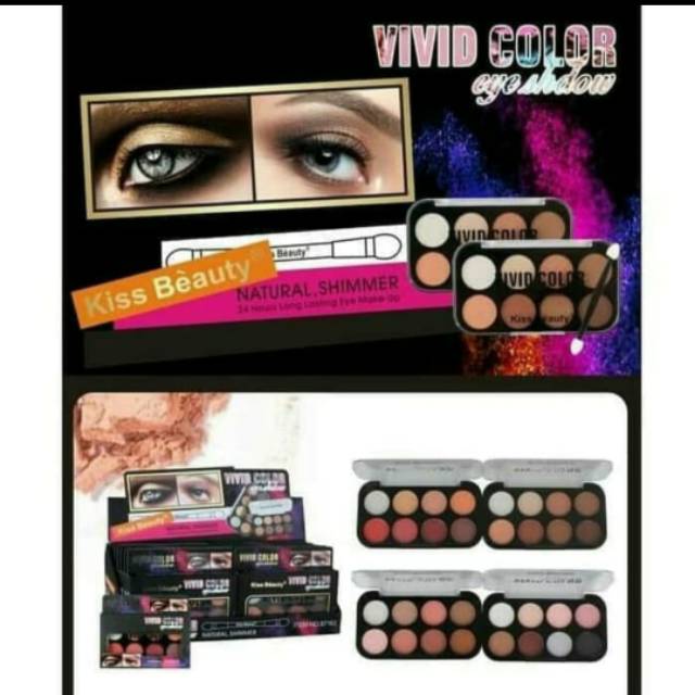 EYESHADOW KISS BEAUTY VIVID COLOR