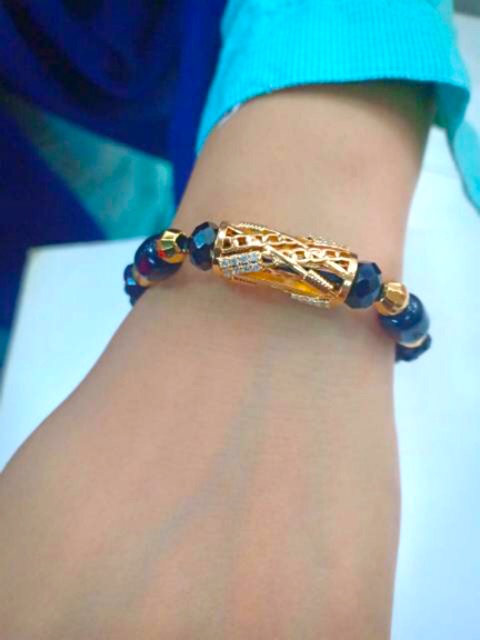 Gelang kristal tabung / gelang kristal